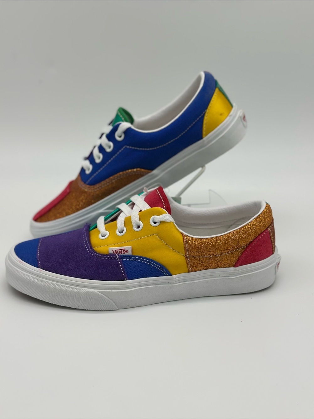 Vans Multi-Color Low Top Sneakers in Purple, Blue, Yellow, Red, Gold
